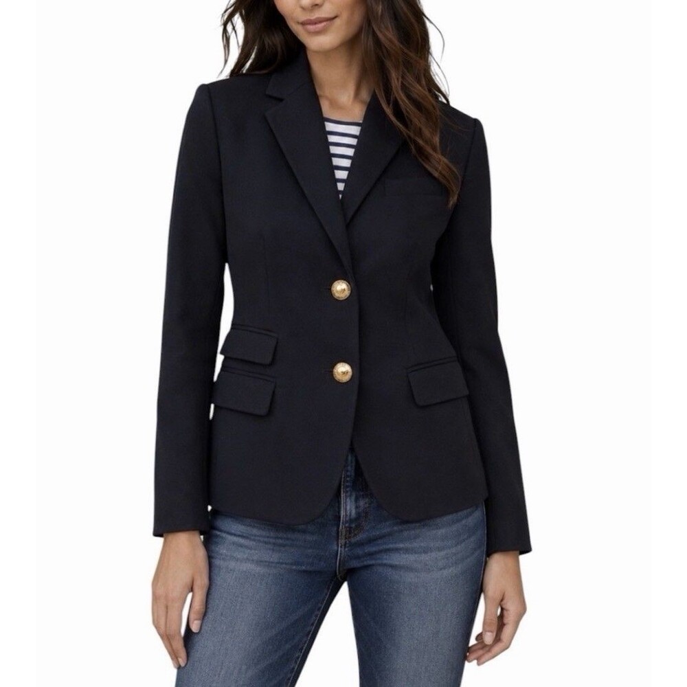 J. crew Schoolboy Blazer 4T Navy Blue Preppy Fall Jacket Academia Gold Buttons